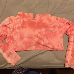 Cropped tie-dye sweatshirt